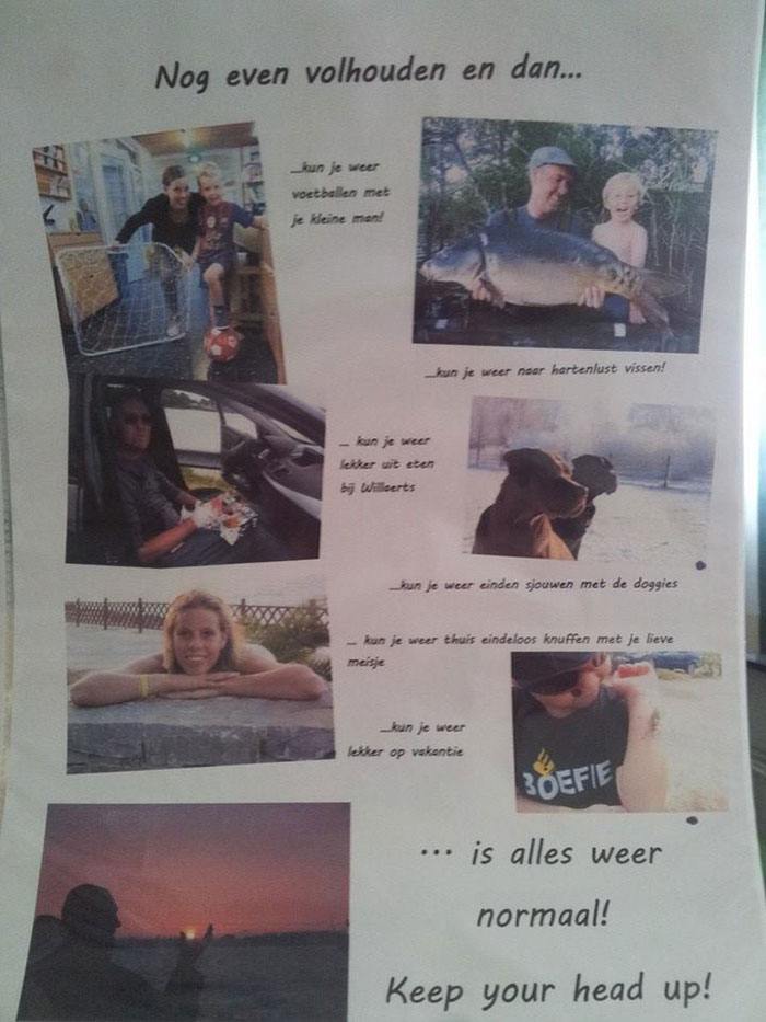 De diverse brieven, berichtjes, mailtjes en kaartjes hebben me er door gesleept.