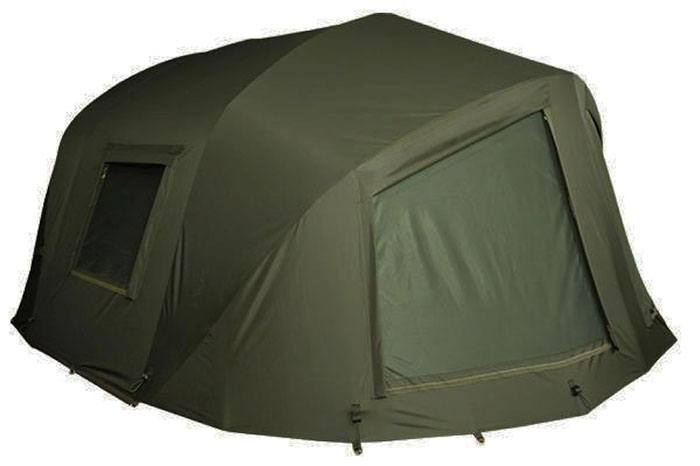 De vele ventilatiegaten van de Cabrio Bivvy zorgen ervoor dat het zomers niet te warm in de tent wordt.