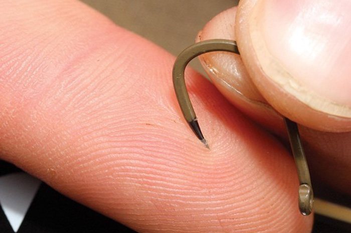 tips voor karperrigs -scherpe haak