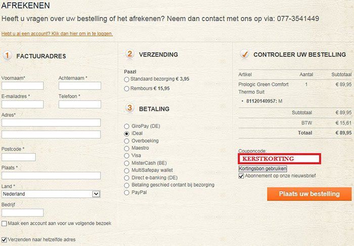 Bestellen is zo gepiept.