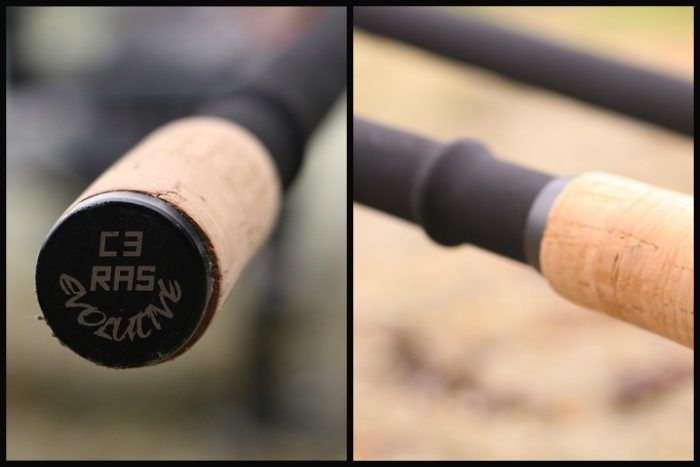 De C3 Ras Evolutive heeft een handige verdikking voor je hengelsteun.