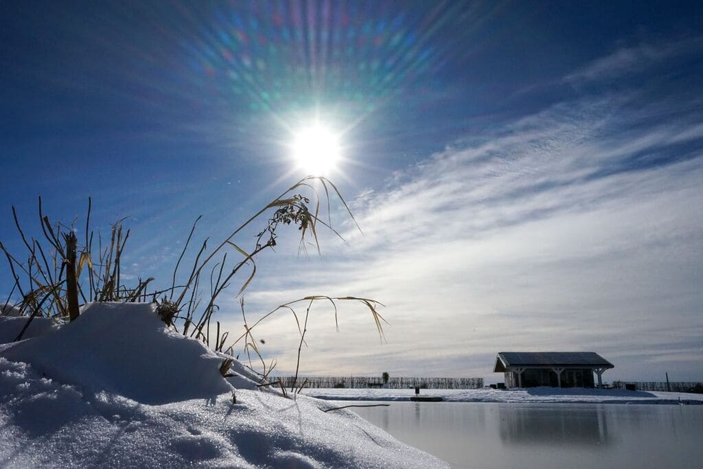 Winterse omstandigheden op Het Broek van The Carp Specalist.
